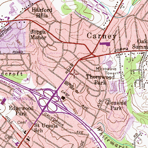 Topographic Map of Little Wizzards Learning Center, MD
