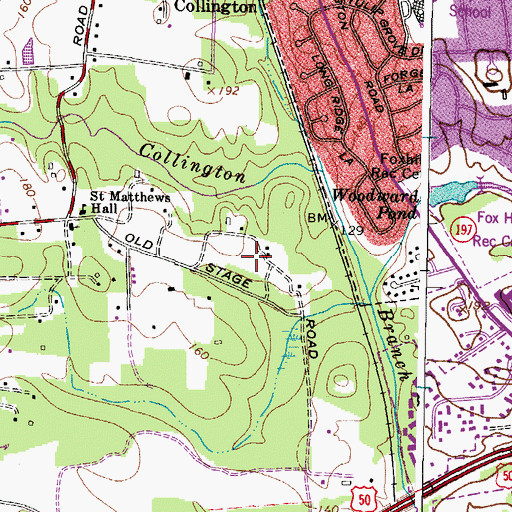 Topographic Map of Patuxent Montessori School, MD