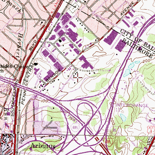 Topographic Map of Phoenix Resource Program, MD