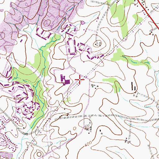 Topographic Map of Long Reach Church of God Christian School, MD