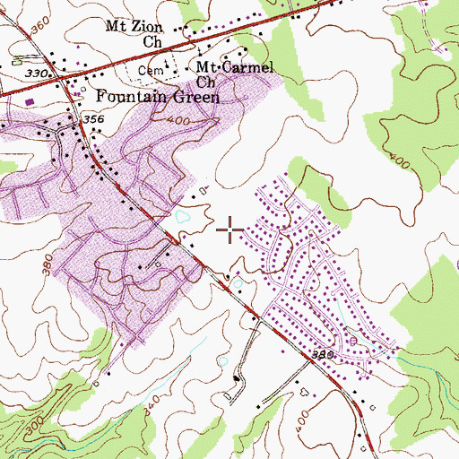 Topographic Map of Fountain Green Elementary School, MD