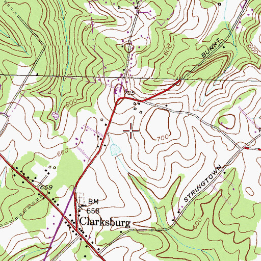 Topographic Map of Little Bennett Elementary School, MD