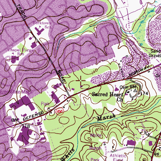 Topographic Map of Cornerstone Christian Academy, MD