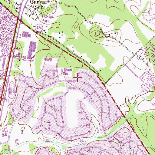 Topographic Map of Creative Garden Nursery School, MD