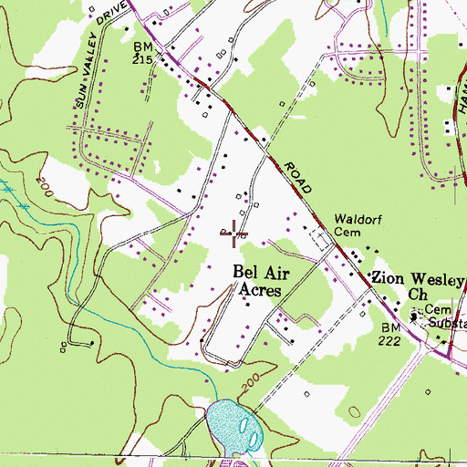 Topographic Map of Daniel of Saint Thomas Jenifer Elementary School, MD