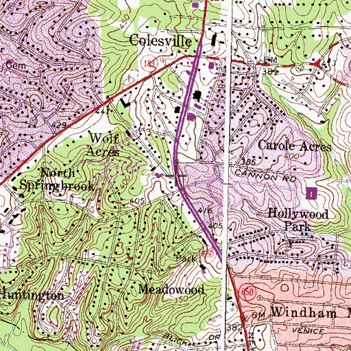 Topographic Map of Washington Christian Academy Lower School, MD