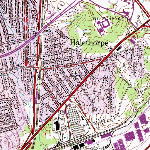 Topographic Map of Lamb of God School, MD