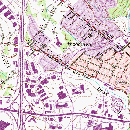 Topographic Map of Volunteers of America Joy of Learning Center Elementary School, MD