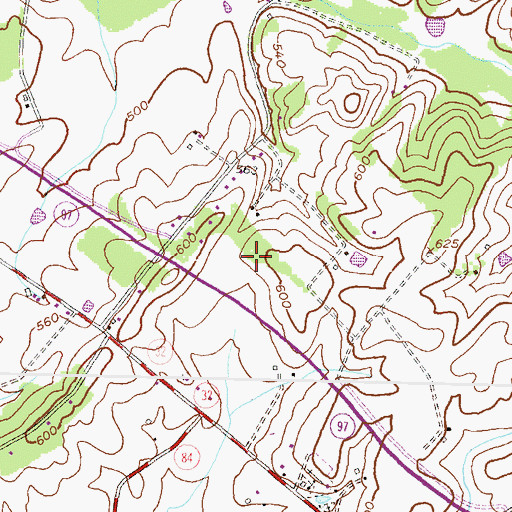 Topographic Map of Runnymede Elementary School, MD