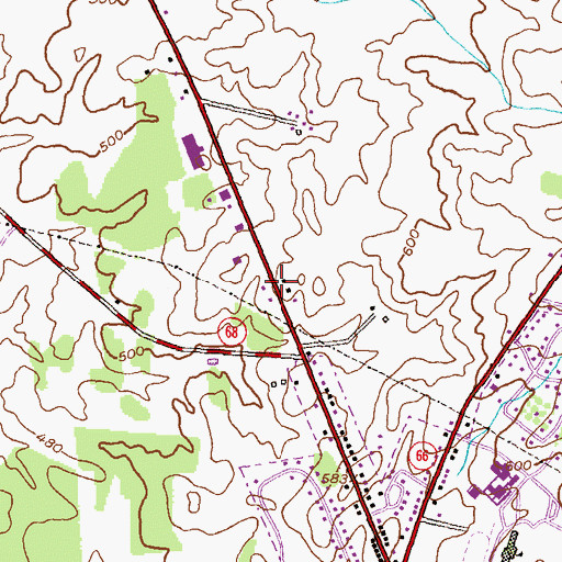 Topographic Map of Tri State Christian Academy, MD