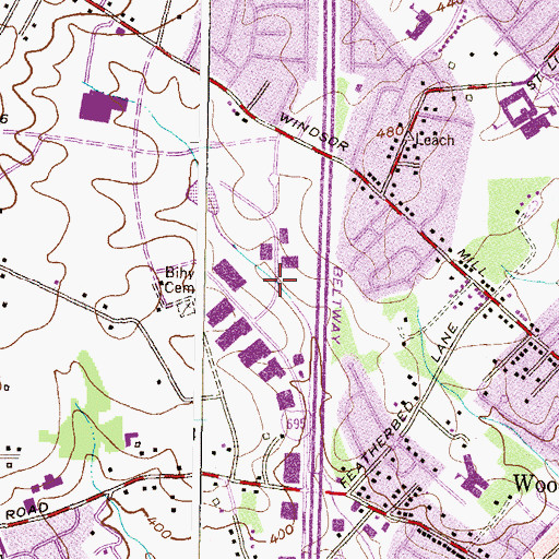 Topographic Map of Florence Bertell Academy, MD