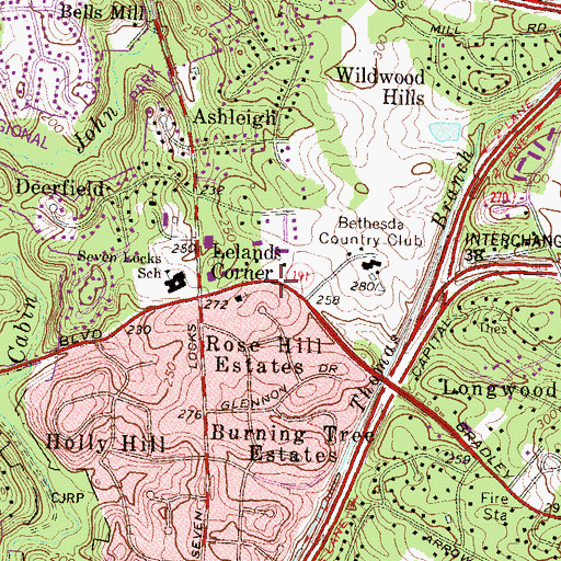 Topographic Map of Walden Montessori Academy, MD