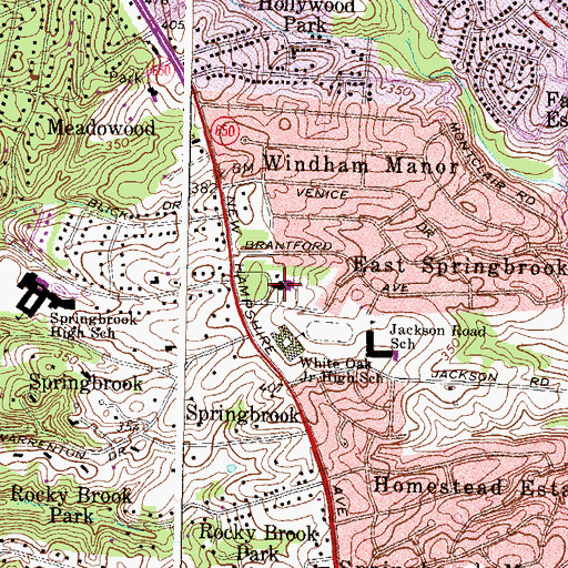 Topographic Map of Saint John the Baptist Catholic Elementary School, MD