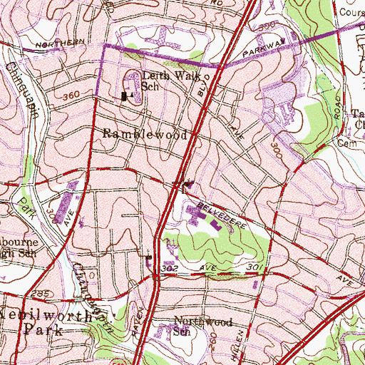 Topographic Map of Immanuel Lutheran Elementary School, MD