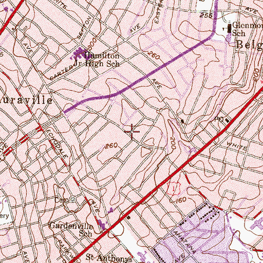 Topographic Map of Harford Heights Nursery Center, MD