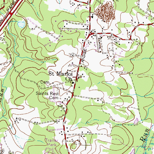 Topographic Map of Open Door Christian School, MD