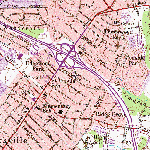 Topographic Map of Child City Day Care, MD