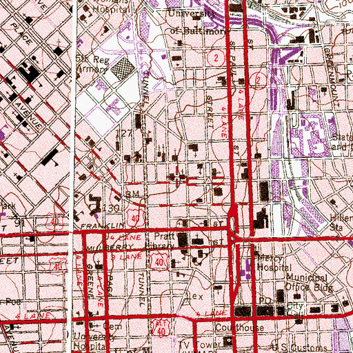 Topographic Map of Wilkes School at Grace and Saint Peter's, MD