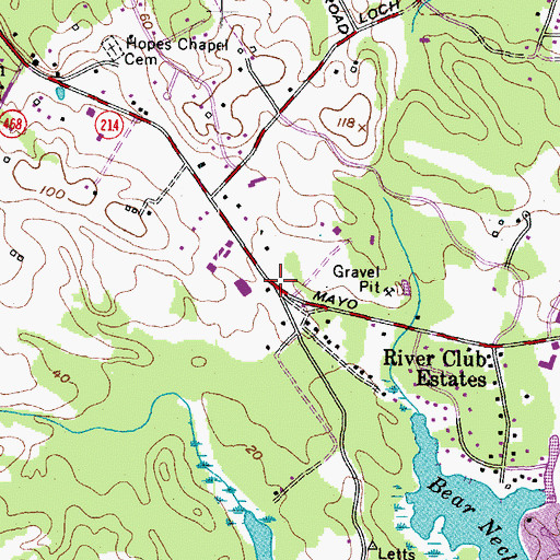 Topographic Map of Summit School, MD