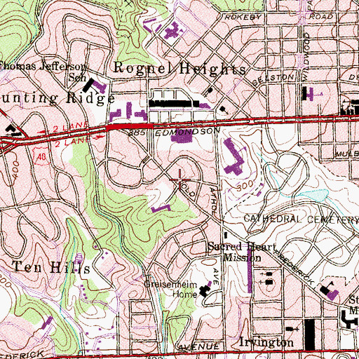 Topographic Map of New Psalmist Christian School, MD