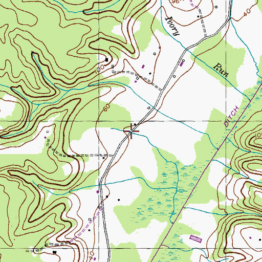 Topographic Map of Woodside School, MD