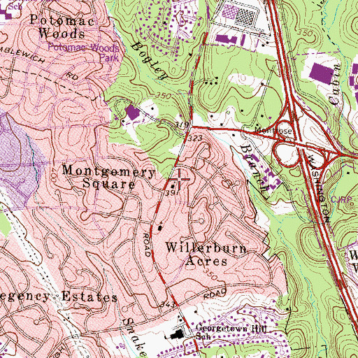 Topographic Map of Geneva Day School, MD