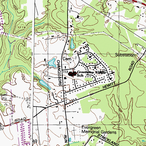 Topographic Map of Greenview Knolls Elementary School, MD