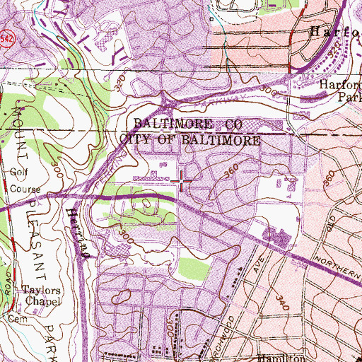 Topographic Map of The Childrens Guild, MD