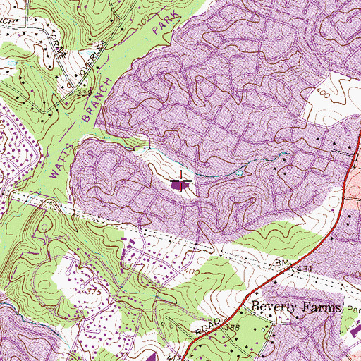 Topographic Map of Academy Child Development Center, MD