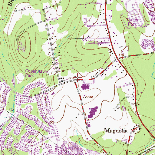 Topographic Map of Chesapeake Christian School, MD