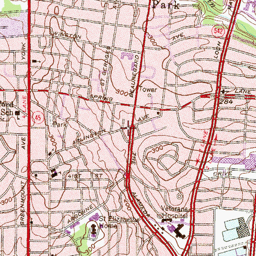 Topographic Map of Ivey League Learning Center, MD