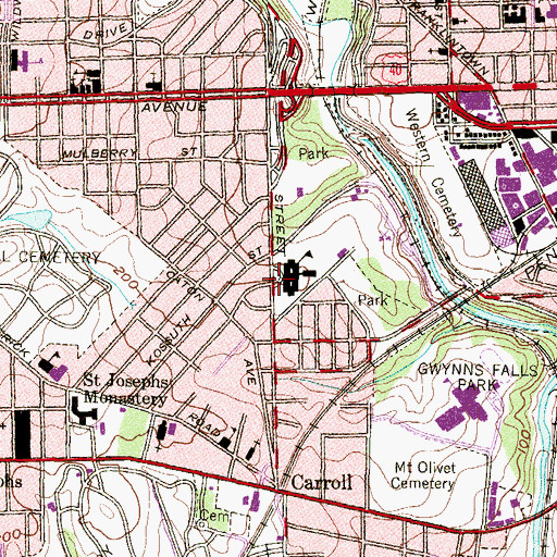 Topographic Map of Academy of Purpose and Potential, MD