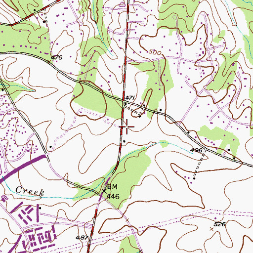 Topographic Map of Mother of God School, MD
