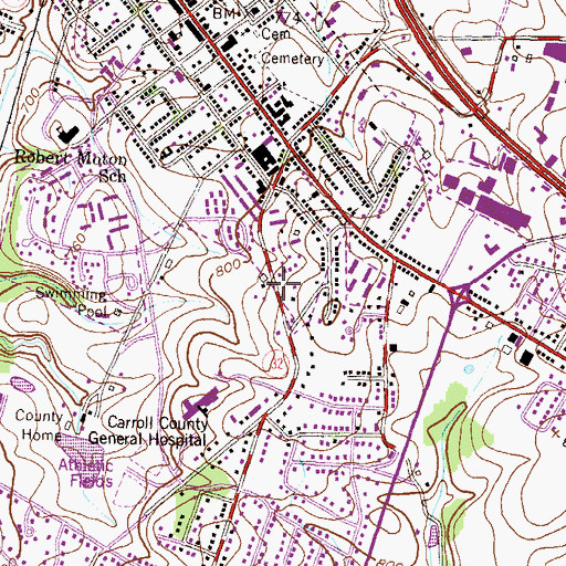 Topographic Map of Christian Preschool and Kindergarten Program, MD