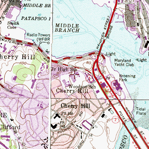 Topographic Map of Maritime Industries Academy, MD