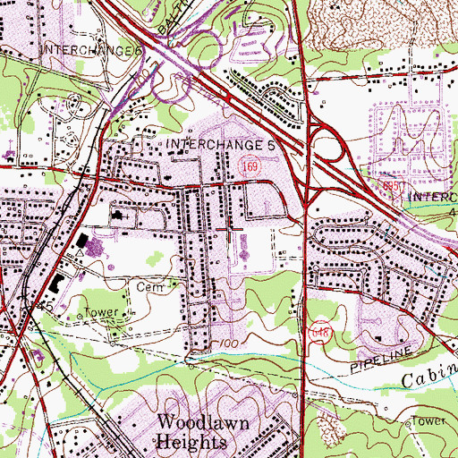 Topographic Map of Saint Philip Neri Elementary School, MD