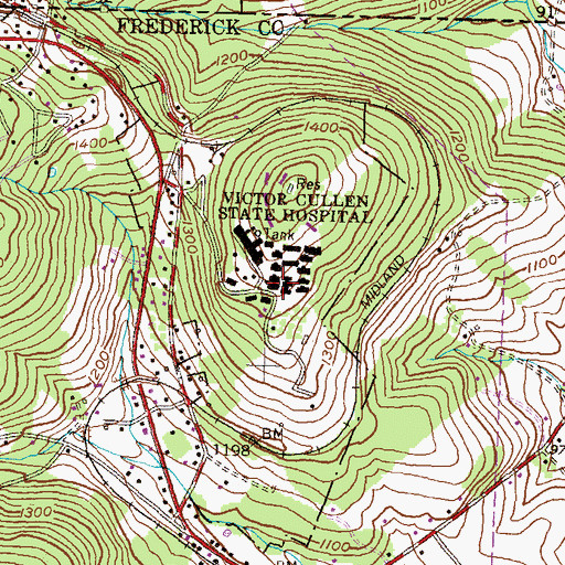 Topographic Map of Victor Cullen Academy, MD