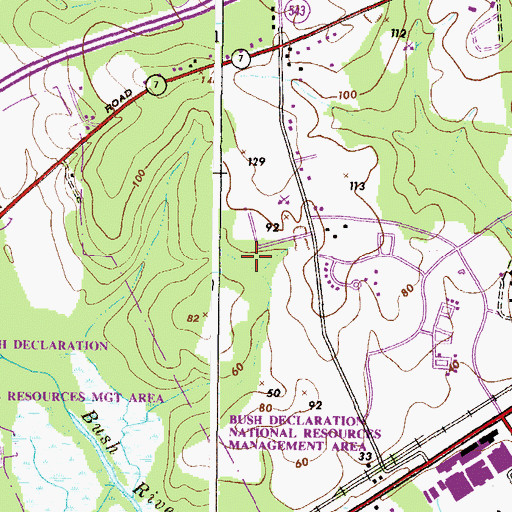 Topographic Map of Church Creek Elementary School, MD