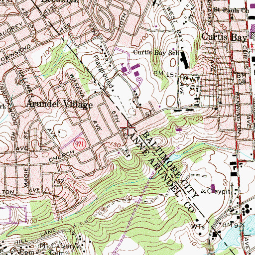 Topographic Map of Church on the Rock Christ Academy, MD