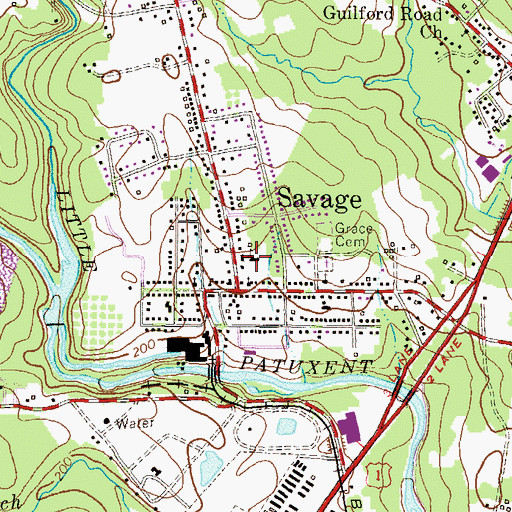 Topographic Map of Bethel Christian Academy, MD