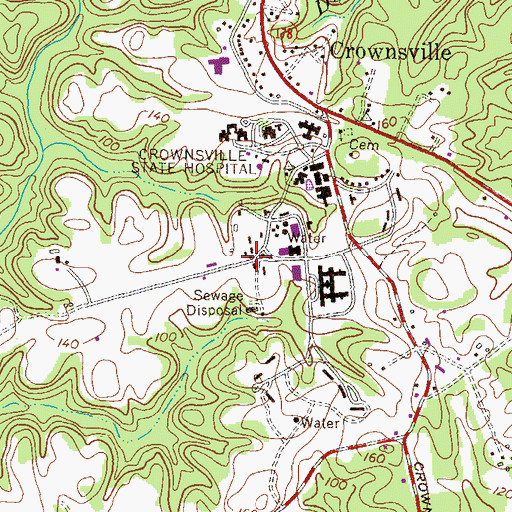 Topographic Map of Focus Point School, MD