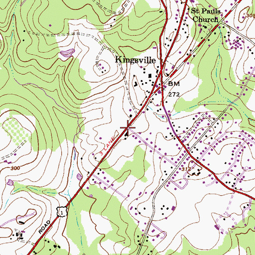 Topographic Map of Kiddie Academy of Kingsville, MD