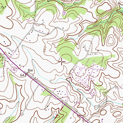 Topographic Map of Linton Springs Elementary School, MD