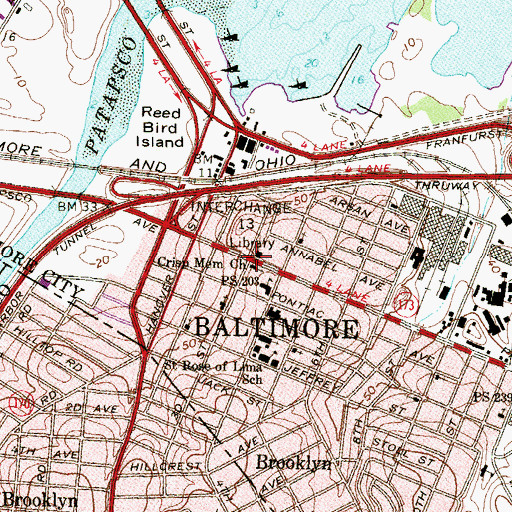 Topographic Map of Chesapeake Center Alternative, MD