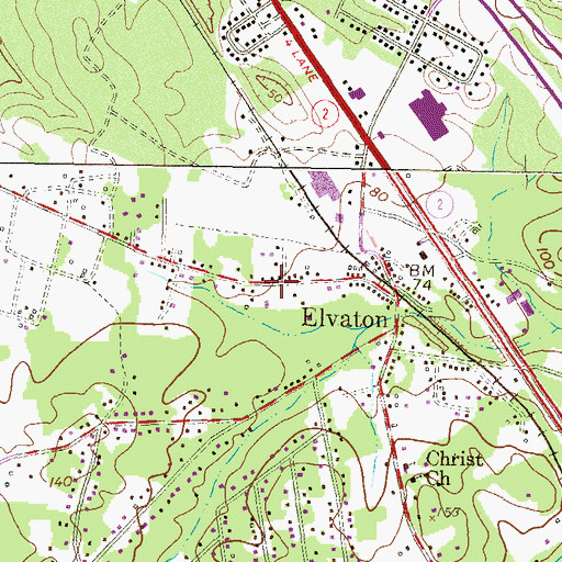 Topographic Map of Elvaton Christian Academy, MD