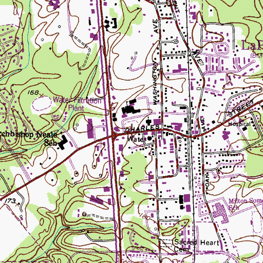 Topographic Map of Christ Church School, MD