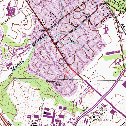 Topographic Map of Epworth Preschool and Kindergarten, MD