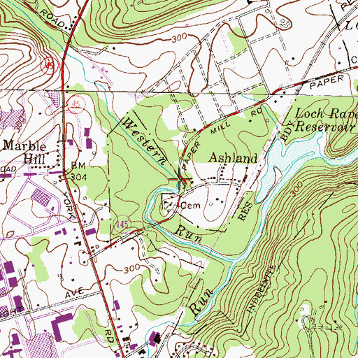 Topographic Map of Ashland Preschool Center, MD