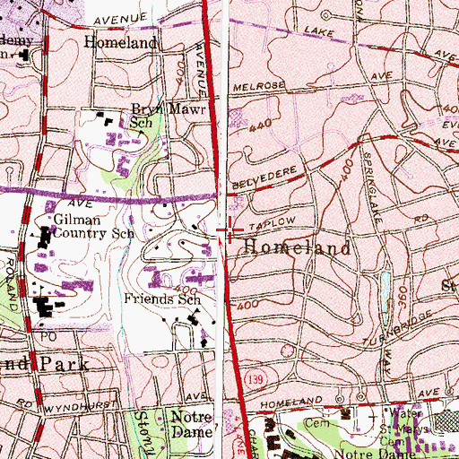 Topographic Map of Grace United Methodist Preschool, MD
