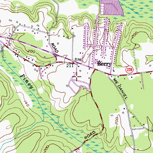 Topographic Map of Berry Elementary School, MD